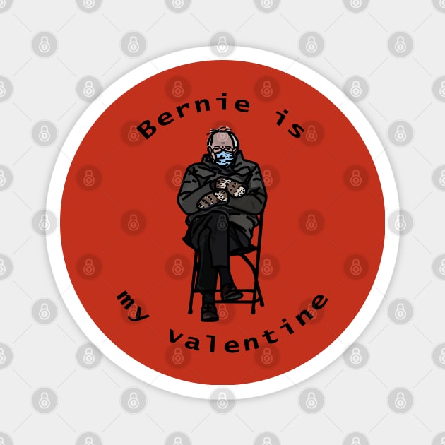 Bernie Sanders Mittens is My Funny Valentine Magnet by ellenhenryart